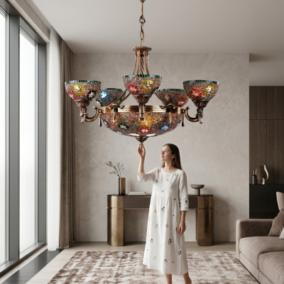 Lámpara de techo candelabro araña lámpara de techo vidrio lámpara luces