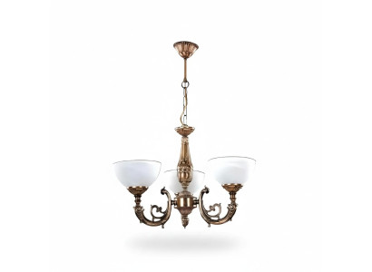 Lámpara de techo antigua, candelabro, lámpara de techo, lámpara de vidrio dorado