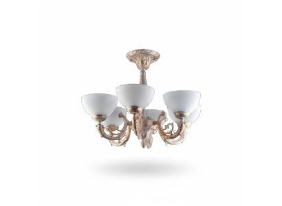 lámpara de esquina Lüster araña de techo candelabro lámpara de cristal beige Arte