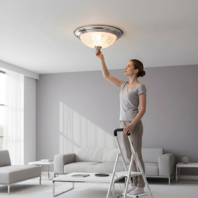 Lámpara Lámpara de techo Lámpara de araña Lámpara de techo Plata Vidrio Nuevo