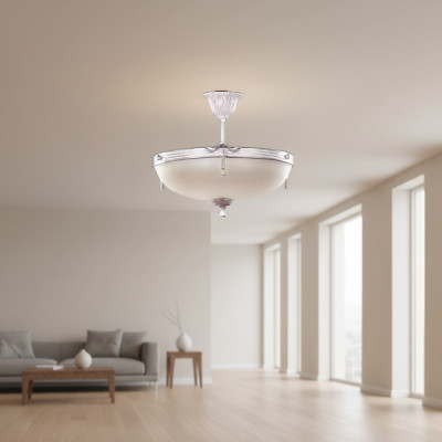 Lámpara de techo Lüster Moderna Lámpara de araña Lámpara de techo Blanco Vidrio Lámparas