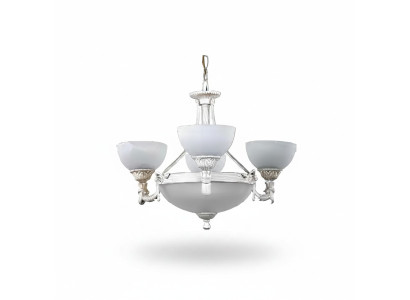 Candelabro Lámpara de techo Lámpara de araña moderna Lámpara de techo de vidrio blanco