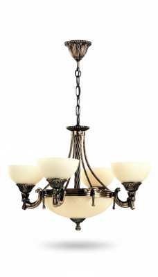 Lámpara de techo moderna de cristal beige con candelabro de araña.