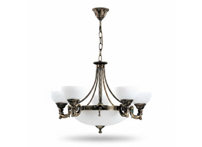 Lámpara de techo de lustre candelabro araña de cristal blanco.