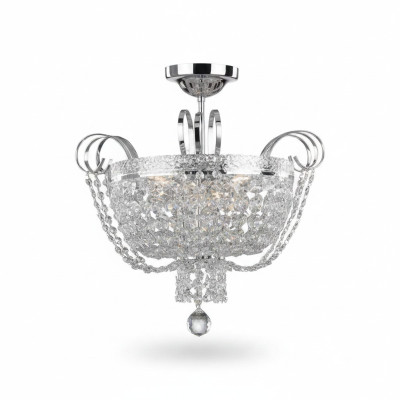 Lámpara de techo de cristal Lüster Lámpara de techo Lámpara de araña Plateado