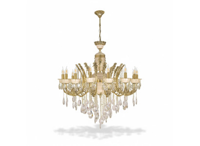 Lámpara de techo de lujo Lámpara de araña Lámpara de techo Lustre Oro Cristal