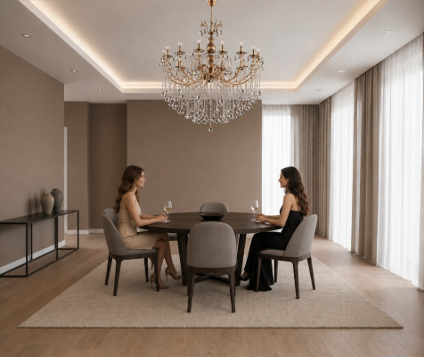 Lámpara de techo de lujo, candelabro, lámpara de techo, araña, lámpara de oro de cristal.