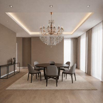 Lámpara de techo de lujo, candelabro, lámpara de techo, araña, lámpara de oro de cristal.