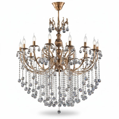 Lámpara de techo de lujo, candelabro, lámpara de techo, araña, lámpara de oro de cristal.