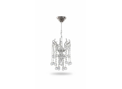 Lámpara de techo de lujo lámpara de araña lámpara de techo de araña de plata de cristal