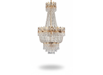 Candelabro lámpara de techo dorada lámpara de techo de cristal 40x100