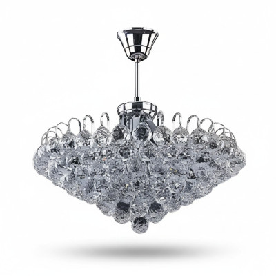Lámpara de araña de plata de cristal de lámpara colgante luces de techo de araña de araña de araña.