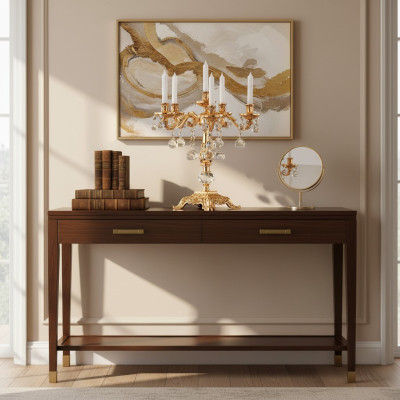 Portavelas Candelabro Portavelas Candelabro de mesa Elegante Oro