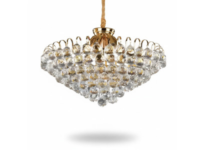 Lámpara de techo de lujo en oro, candelabro, lámpara de techo, candelabro de cristal art.