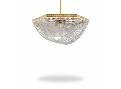 Lámpara de techo de lujo en oro candelabro lámpara de techo lustre de cristal Arte