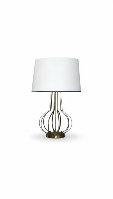 Lámpara de mesa, lámpara de mesa, lámpara, luces, lámparas de lujo, mesa, metal, blanco.