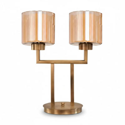 Lámpara de mesa Lámpara de mesa Lámpara Luces Moderno Dorado Lámparas Mesa Vidrio