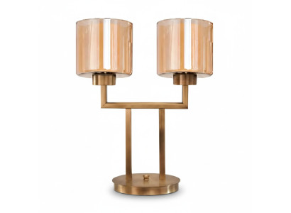 Lámpara de mesa Lámpara de mesa Lámpara Luces Moderno Dorado Lámparas Mesa Vidrio