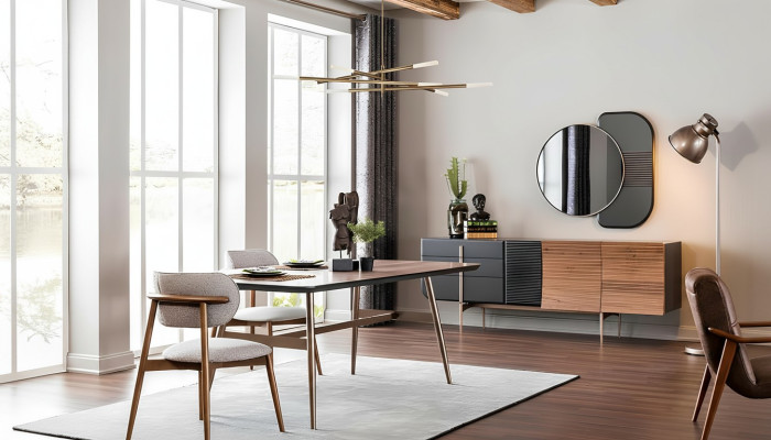 Mueble de sala de lujo, tocador con espejo, cómoda, mesa de centro, juego de muebles de comedor completamente nuevo.