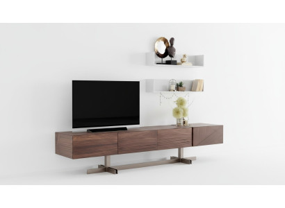 Moderno y elegante mueble de TV de madera de alta calidad y duradera.
