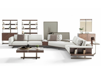 Sofá de tela sofá de esquina en forma de L sofá de tela sofás gris muebles modernos sofás