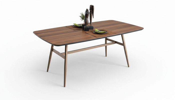 Mesa de comedor Mesa de comedor Mesa Rincón de comedor Madera Baun Diseño de comedor Mesas