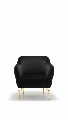 Muebles modernos de lujo, sillón Chesterfield, sillón de cóctel, muebles de acero inoxidable.
