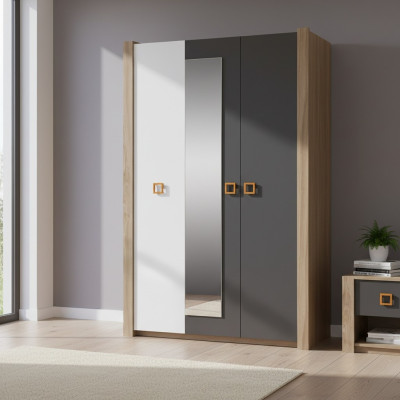 Armario para niños Mueble para niños Armario infantil Habitación infantil Madera Gris