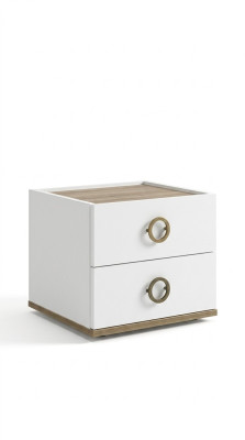 Mesita de noche mesita infantil dormitorio infantil madera blanco moderno