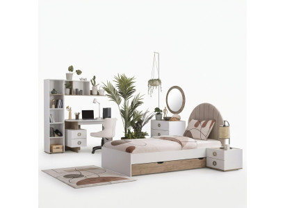 Estructura de cama cama infantil muebles infantiles habitación infantil cama madera blanco moderno.