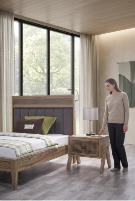Mesita de noche Mesilla de noche Mesilla de noche para niños Dormitorio infantil Madera Marrón Mesa