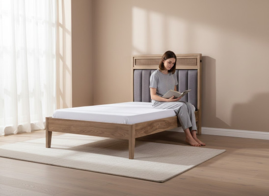 Camas Estructura de cama Muebles infantiles Cama Madera Marrón Cama juvenil Clásica