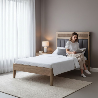 Estructura de cama Muebles infantiles Cama Madera Marrón Cama Juvenil 100 cm Clásica