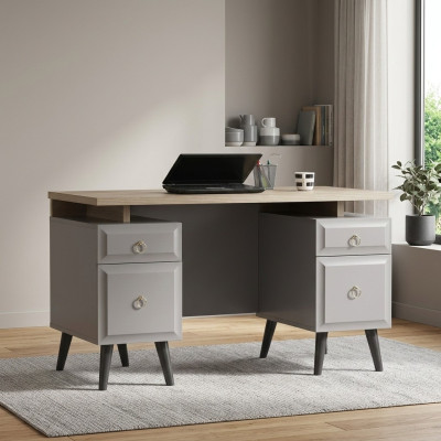 Escritorio de computadora Escritorio Escritorio infantil Madera Gris Diseño de mesa