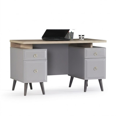 Escritorio de computadora Escritorio Escritorio infantil Madera Gris Diseño de mesa