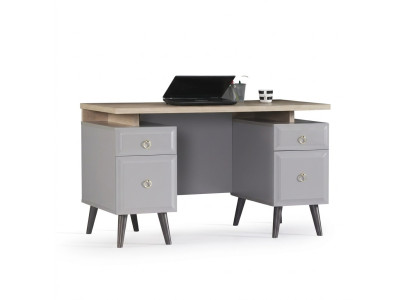 Escritorio de computadora Escritorio Escritorio infantil Madera Gris Diseño de mesa