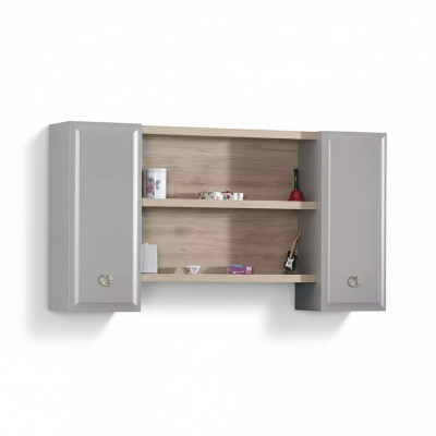 Armario de pared estante infantil estantería de madera gris diseño