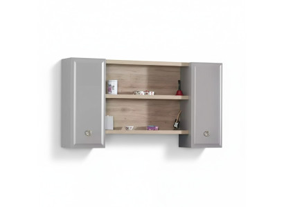 Armario de pared estante infantil estantería de madera gris diseño