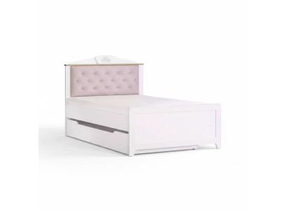 Cama funcional Chesterfield extensible cama infantil cama 120 madera rosa