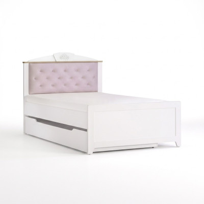 Cama funcional Chesterfield Cama infantil extensible Cama 100 de madera Rosa