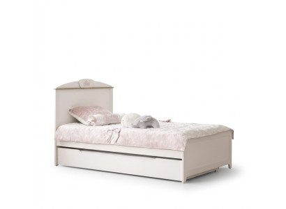 Cama infantil Cama de madera Cama funcional Cama extensible 100 madera Blanca Nueva
