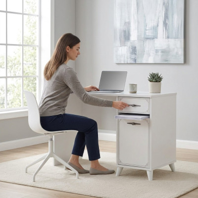 Escritorio infantil Escritorio Escritorio de ordenador Madera Blanco Diseño Mesa Mesas