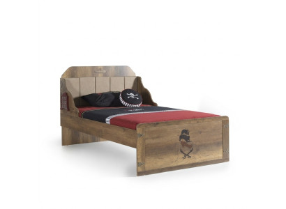 Estructura de cama Cama funcional Cama pirata extensible Marrón Madera Cama infantil Cama