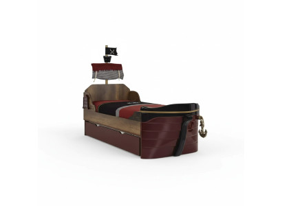 Cama funcional Pirata Cama Cama Cama Cama de madera Marrón Piratas