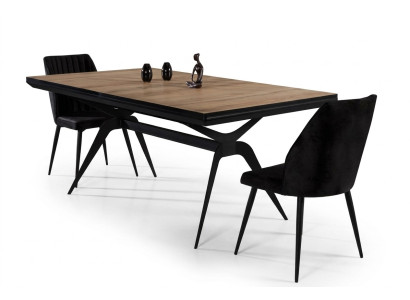 Mesa de comedor de lujo extensible mesa de cocina de diseño de madera marrón mesa