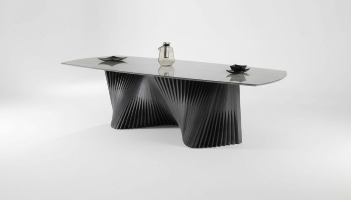 Mesa de comedor Mesa de cocina Comedor Madera Negro Mesa de lujo