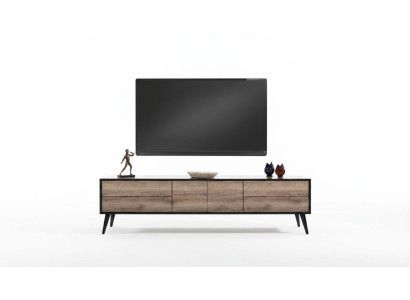 Soporte de TV RTV Lowboard Sala de estar Moderno Marrón Madera Mesa de aparador