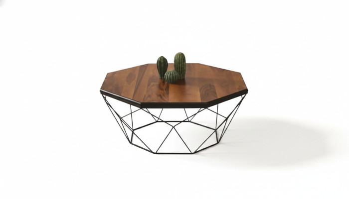 Mesa de centro Mesa auxiliar Café Marrón Sala de estar Mesa de diseño de madera