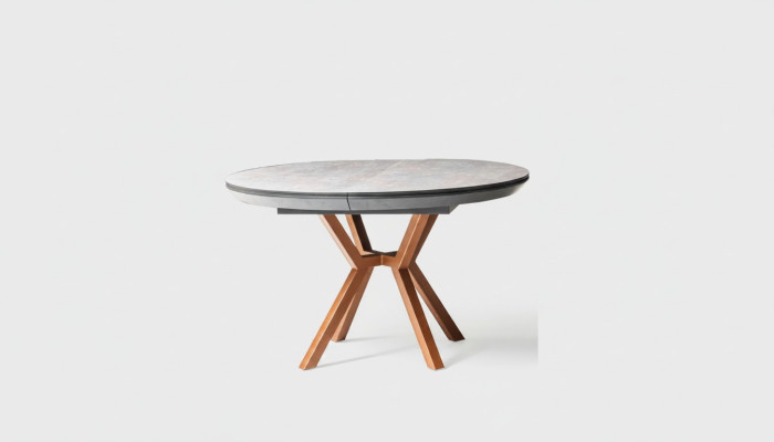 Mesa de comedor redonda mesa de comedor de lujo mesa de cocina gris comedor de madera