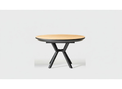 Mesa de comedor redonda de lujo en marrón para la cocina, mesa de comedor de madera de lujo para el comedor.